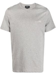 A.P.C. t-shirt en coton à logo imprimé - Gris