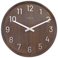 NeXtime NE-3284BR Grote Wandklok - 50cm- Stille Klok - Walnoot Hout - "Precious" NeXtime NE-3284BR Grote Wandklok - 50cm- Stille Klok - Walnoot Hout - "Precious"