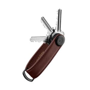 Orbitkey 2.0 Saffiano Leather Key Holder Dark Cherry