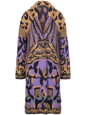 Gebreide mantel grafische motieven Van Marc Cain multicolour Gebreide mantel grafische motieven Van Marc Cain multicolour