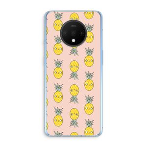Ananas: OnePlus 7T Transparant Hoesje
