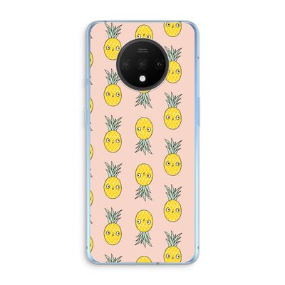 Ananas: OnePlus 7T Transparant Hoesje