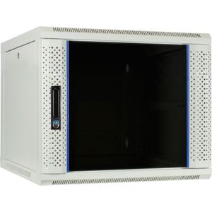 DSI 9U witte wandkast met glazen deur - DS6609W server rack 600 x 600 x 500mm