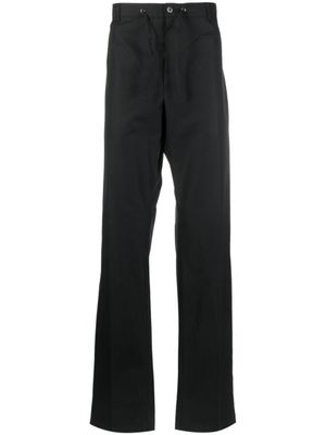 Alexander McQueen pantalon droit à taille à lien de resserrage - Noir