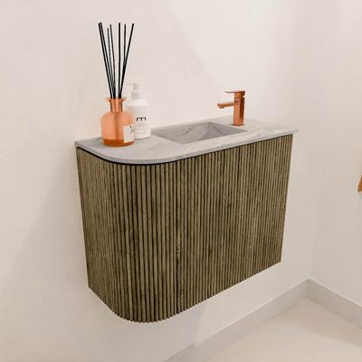 Toiletmeubel Mondiaz Joya Dlux | 51.6 cm | Meubelkleur Dusk | Faye wastafel Glace Wasbak Rechts | 1 kraangat
