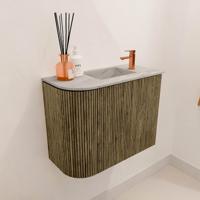 Toiletmeubel Mondiaz Joya Dlux | 51.6 cm | Meubelkleur Dusk | Faye wastafel Glace Wasbak Rechts | 1 kraangat
