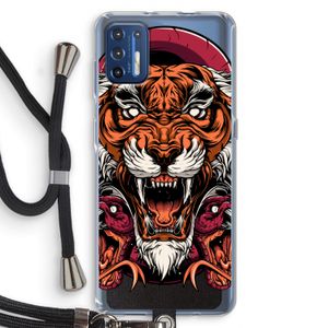 Tiger and Rattlesnakes: Motorola Moto G9 Plus Transparant Hoesje met koord