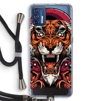 Tiger and Rattlesnakes: Motorola Moto G9 Plus Transparant Hoesje met koord