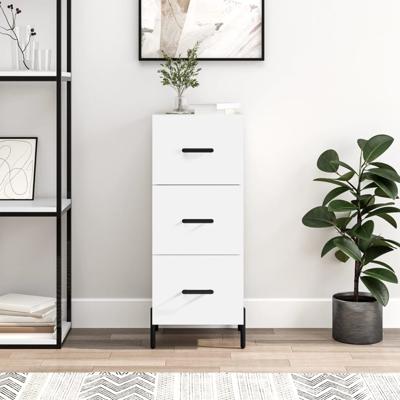 Dressoir 34,5x34x90 cm bewerkt hout wit