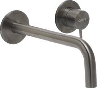 Qisani Flow wastafelkraan afbouwdeel met 210mm uitloop gun metal