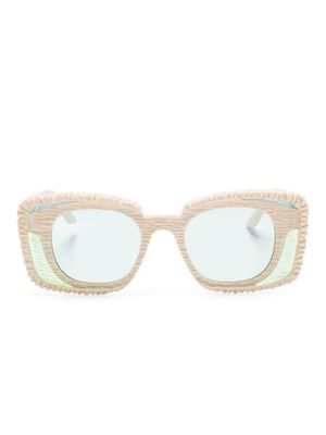 Kuboraum lunettes de soleil T7 à monture carrée - Tons neutres