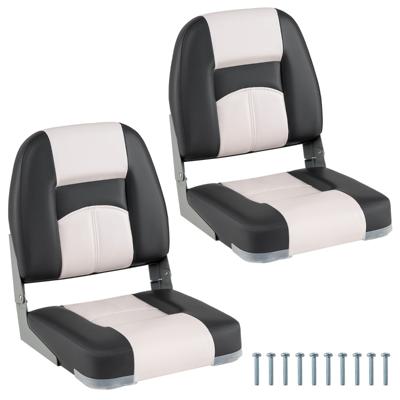 2-delige set Bootstoel met 7 cm Dikke Schuimrubberen Bekleding en Lage Rugleuning
