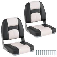 2-delige set Bootstoel met 7 cm Dikke Schuimrubberen Bekleding en Lage Rugleuning