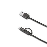 Celly - Micro-USB/Type-C Kabel, 1 meter - Zwart - Kunststof - Celly - thumbnail