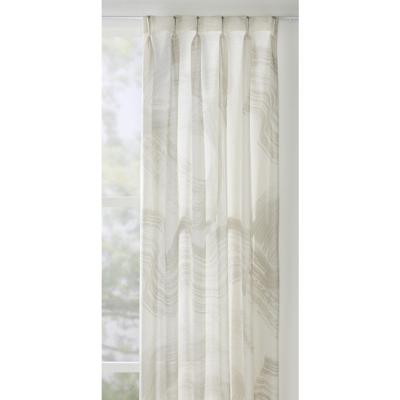 Leen Bakker - Inbetween Jolanda Beachwaves - Linnen - Polyester/Linnen/Gerecycled Kunststof - Wit - H300 Cm