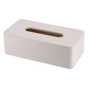 Tissuebox/tissuedoos Luxury Loft - wit - polyresin - 26 x 13 x 8 cm - universeel