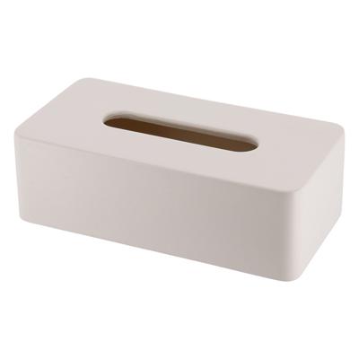 Tissuebox/tissuedoos Luxury Loft - wit - polyresin - 26 x 13 x 8 cm - universeel