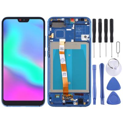 LCD-scherm en digitizer volledige montage met frame voor Huawei Honor 10 (blauw)