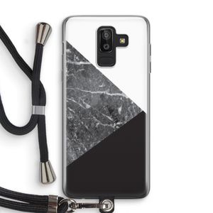Combinatie marmer: Samsung Galaxy J8 (2018) Transparant Hoesje met koord