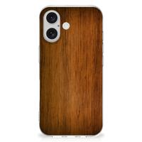 iPhone 16 | Bumper Hoesje | Donker Hout