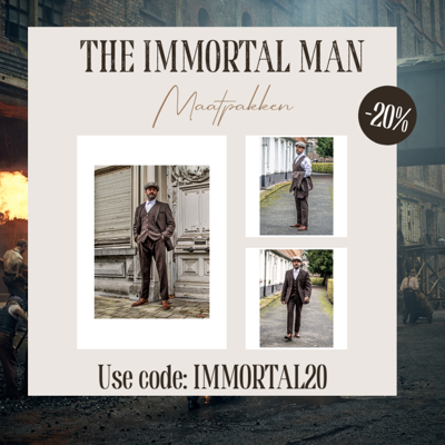 Maatpak Voor Heren | 3-delig Pak | Bruin Visgraat | Thomas Shelby | Peaky Blinders | Peaky Blinders