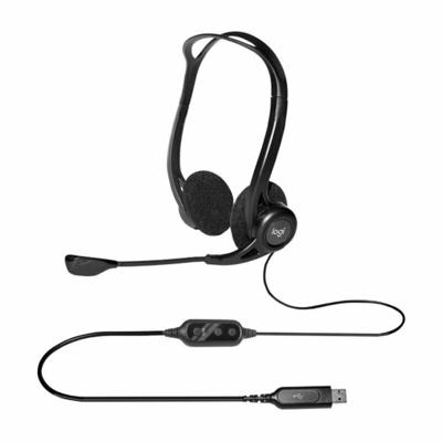 Hoofdtelefoon met microfoon Logitech 981-000100 Zwart