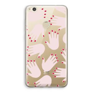 Hands pink: Huawei Ascend P8 Lite (2017) Transparant Hoesje
