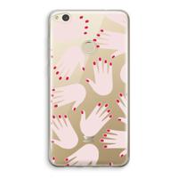 Hands pink: Huawei Ascend P8 Lite (2017) Transparant Hoesje