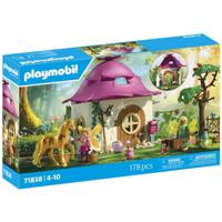 PLAYMOBIL gezellig sprookjeshuis met gouden eenhoorn en stal 71838