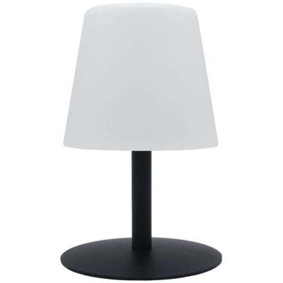 Snoerloze tafellamp - LUMISKY - STANDY MINI Donker - H25 cm - Zwarte stalen voet - Warm wit en witte LED