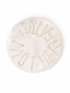 Jil Sander pins Lettering à détails gravés - Argent