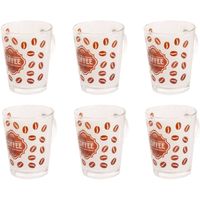 Koffieglas Tiffany 36 cl Hardglas Transparant Bruin 6 stuk(s)