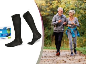 2 paar compressiesokken (wit of zwart)