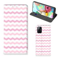 Samsung Galaxy A71 | Hoesje met Magneet | Waves Roze