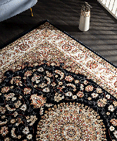 Laagpolig Vloerkleed Perzisch motief Blauw-120 x 170 cm