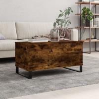Salontafel 90x44,5x45 cm bewerkt hout gerookt eikenkleurig - thumbnail