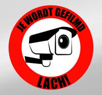 Wordt gefilmd -lach sticker