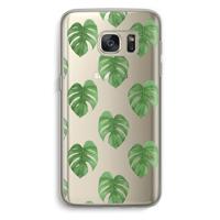 Monstera leaves: Samsung Galaxy S7 Transparant Hoesje - thumbnail