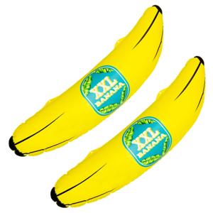 Opblaasbare fruit banaan XL - 2x - 71 cm - groot formaat - fun opblaasartikelen