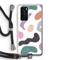 Memphis Shapes: Huawei P40 Transparant Hoesje met koord