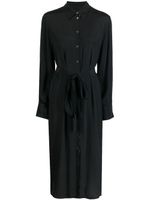 PS Paul Smith robe-chemise ceinturée à manches longues - Noir - thumbnail