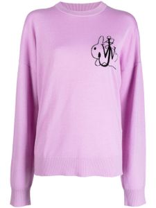 JW Anderson sweat en laine à logo intarsia - Violet