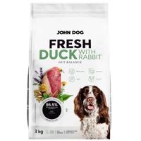 JOHN DOG Fresh Duck with rabbit - droog hondenvoer - 3kg