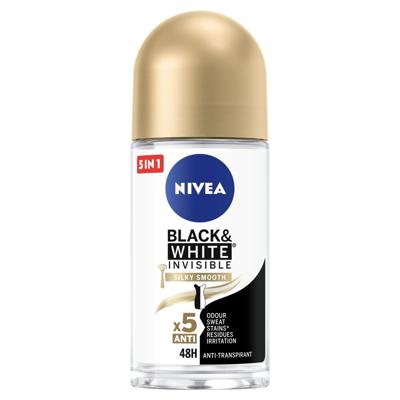 Nivea Deodorant black & white smooth roller 50 Milliliter Nivea Deodorant black & white smooth roller 50 Milliliter