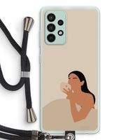 Fresh coffee: Samsung Galaxy A52s 5G Transparant Hoesje met koord
