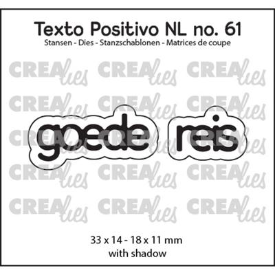 Crealies • texto positivo snijmallen goede reis
