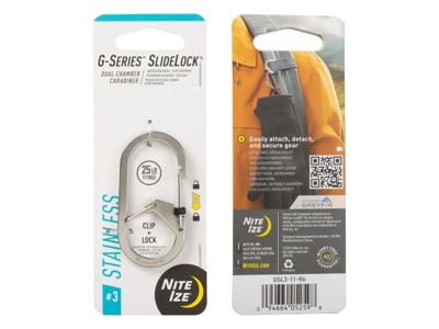 Nite ize G-Series Slidelock #3 Carabine Stainless
