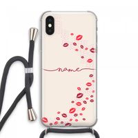 Kusjes: iPhone XS Max Transparant Hoesje met koord