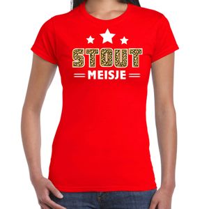 Verkleed t-shirt voor dames - Stout meisje - rood - carnaval/themafeest