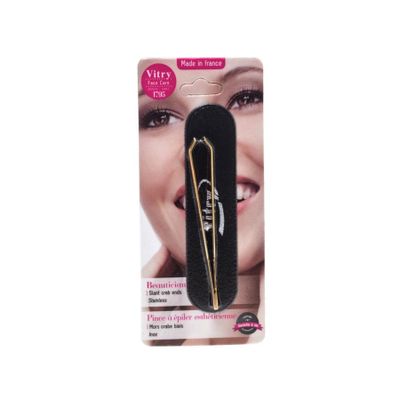 Epileerpincet Krab Schuin Inox Verguld